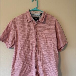 Michael Brandon Pink Geometric Casual Shirt